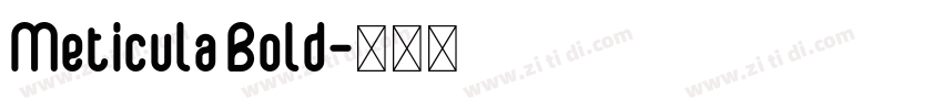 Meticula Bold字体转换